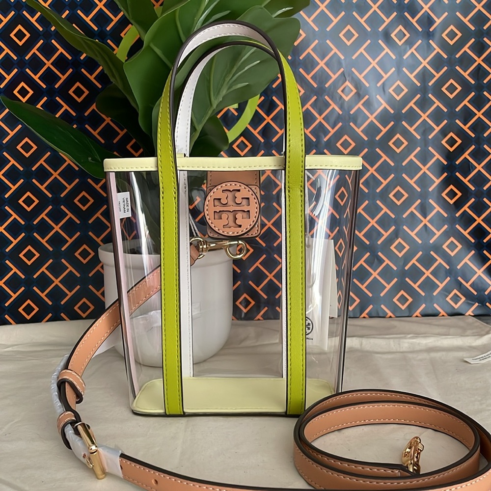 NWT tory burch Blake clear mini shopper leather crossboy shoulder bag - Picture 1 of 14
